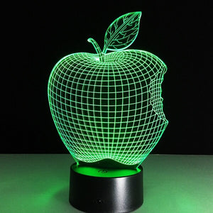 3D visual Apple shape LED