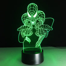 Load image into Gallery viewer, 3D Spiderman Stereo Vision Lamp Acrylic