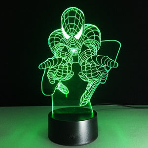 3D Spiderman Stereo Vision Lamp Acrylic