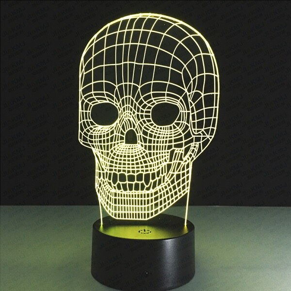 3D skull visual led light