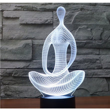 Load image into Gallery viewer, 3D meditation Yoga LED Night Light